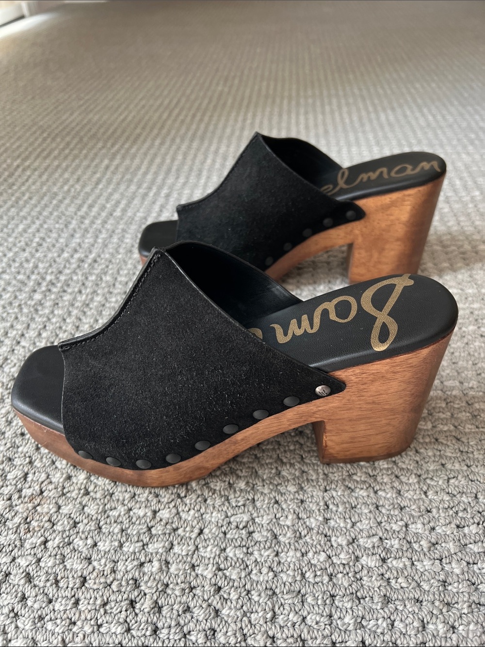 Sam Edelman Black Suede Slip-On Mule - Picture 5 of 7